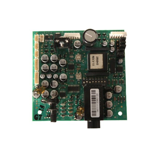 RTS BP325 Electronic circuit board with various components on a white background